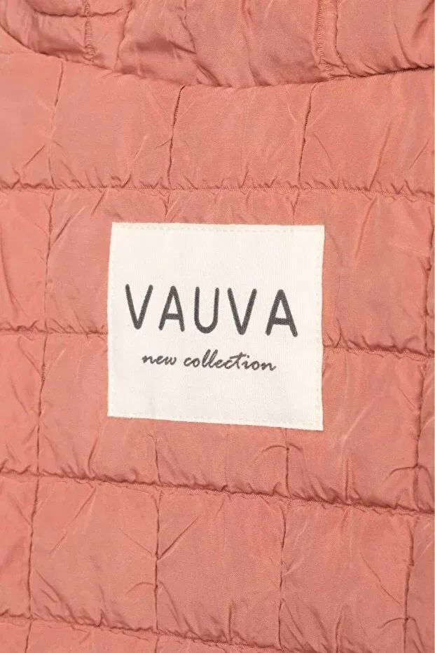 Детское пальто для девочек с капюшоном Vauva, Dark Pink — фото 4