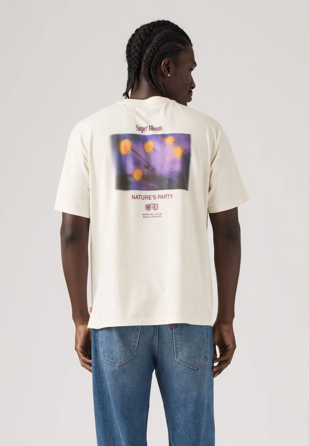 Футболка с винтажным принтом - футболка с графическим рисунком Levi'S, Super Bloom Egret — фото 2