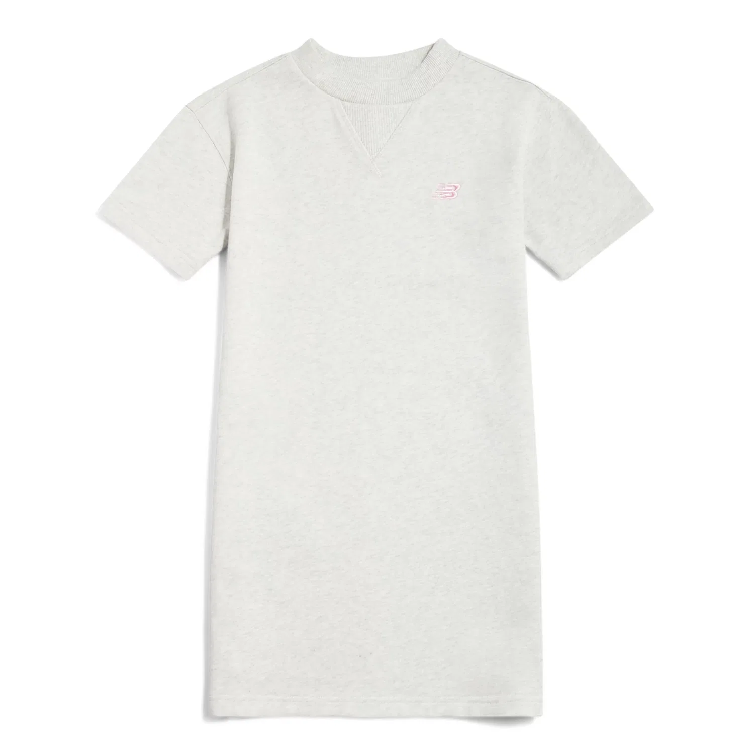Детское платье из футера свободного кроя с вышитым логотипом French Terry Dress New Balance, Ash Heather