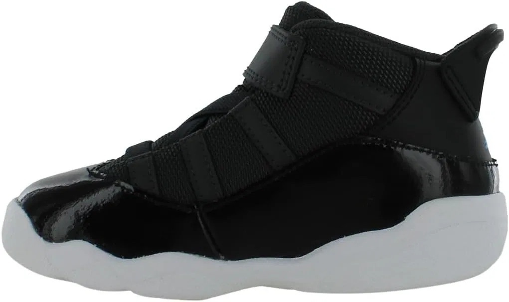 Детские кроссовки для мальчиков Jordan 6 Rings Nike, Anthracite/University Blue/Dark Black — фото 3