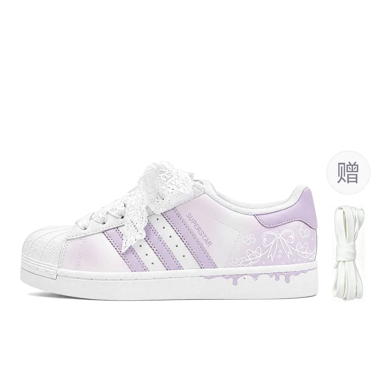 Детские кроссовки для скейтбординга с принтом Purple Mist Butterfly Adidas Originals, Purple Mist Butterfly