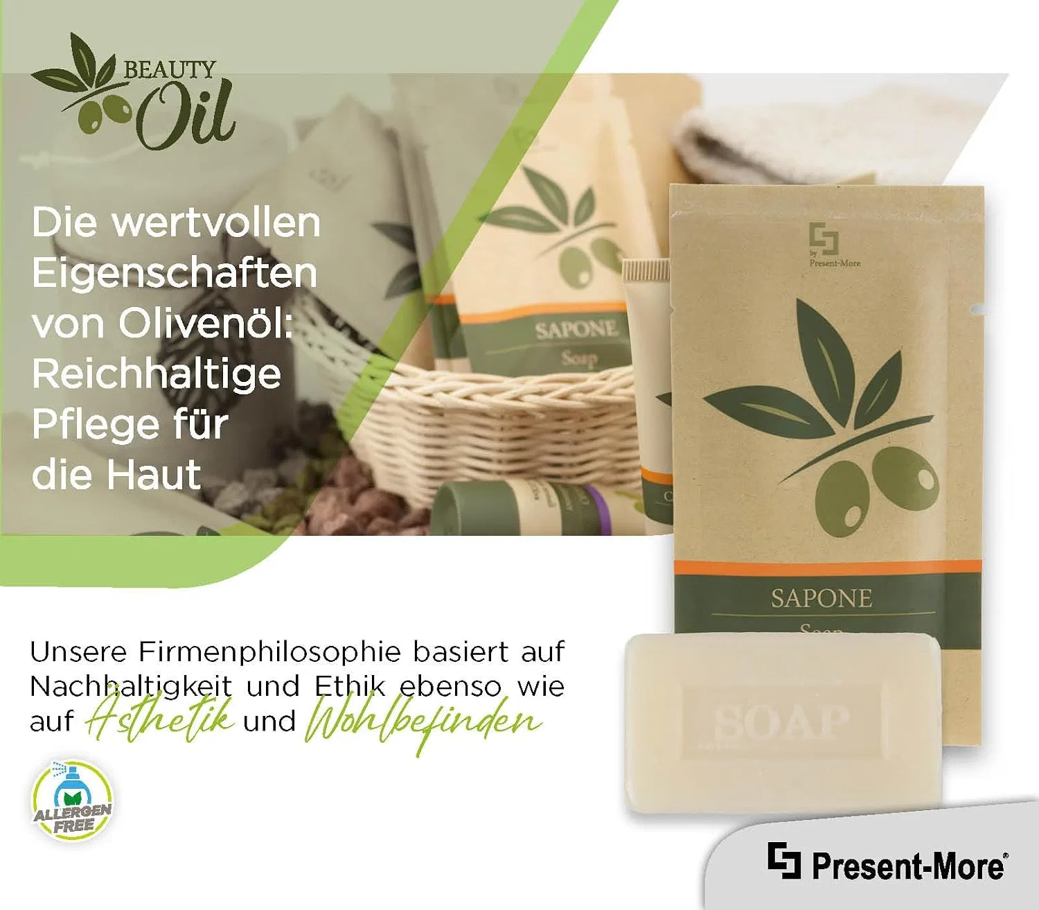 Мыло ручной работы Beauty Oil, PRESENT-MORE, набор 250 шт по 15 г, Кокос — фото 4