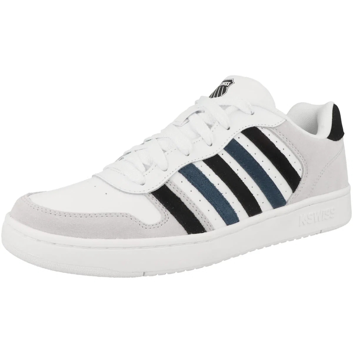 Детские кроссовки для мальчиков и девочек с принтом Court Palisades K-Swiss, White Black Orionblue — фото 4