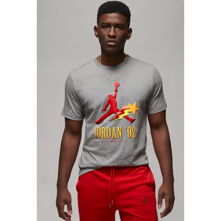 Мужская футболка с графическим принтом Air Jordan Graphic Ss Crew Nike, Серый