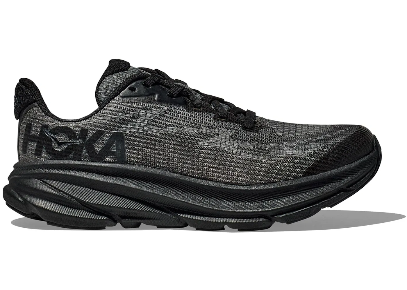 Детские кроссовки для бега Hoka One One Clifton 9, Black/Carbon Black