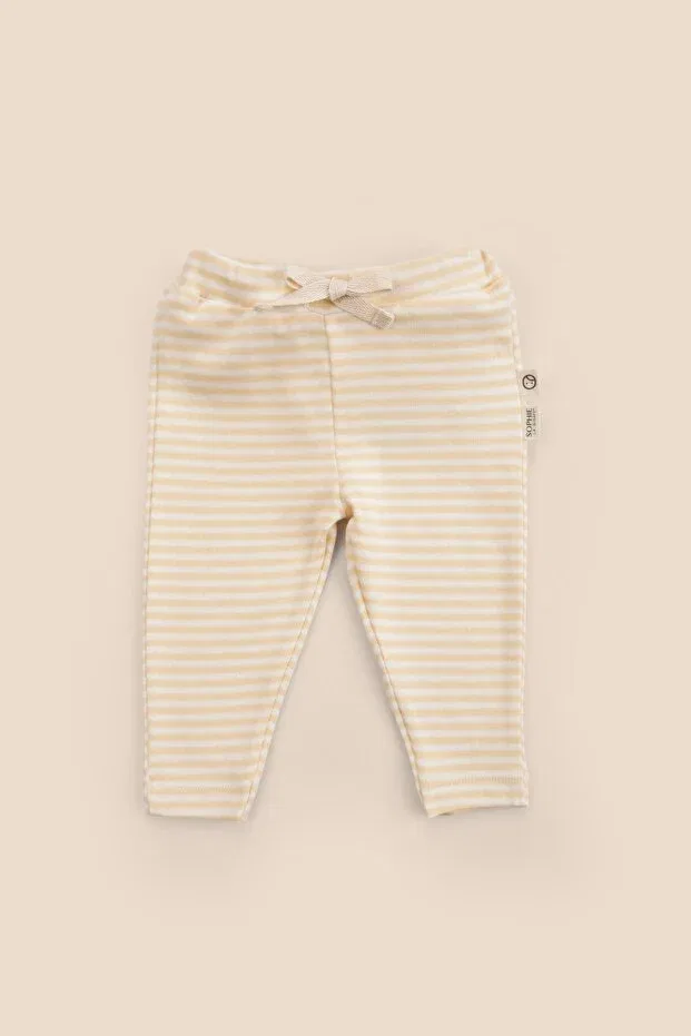 Детские штаны для девочек хлопковые Sophie la girafe Little Gusto, Yellow-Beige — фото 4