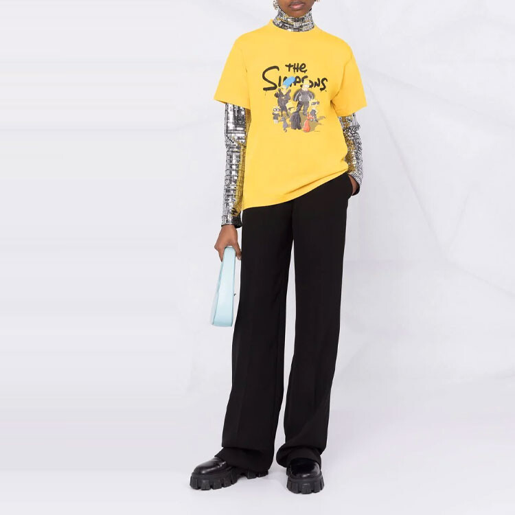 Футболка женская Balenciaga The Simpsons, желтый — фото 2