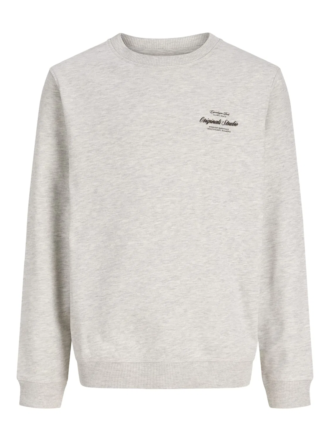 Свитшот с принтом Jornorrebro Jack & Jones Junior, белый меланж
