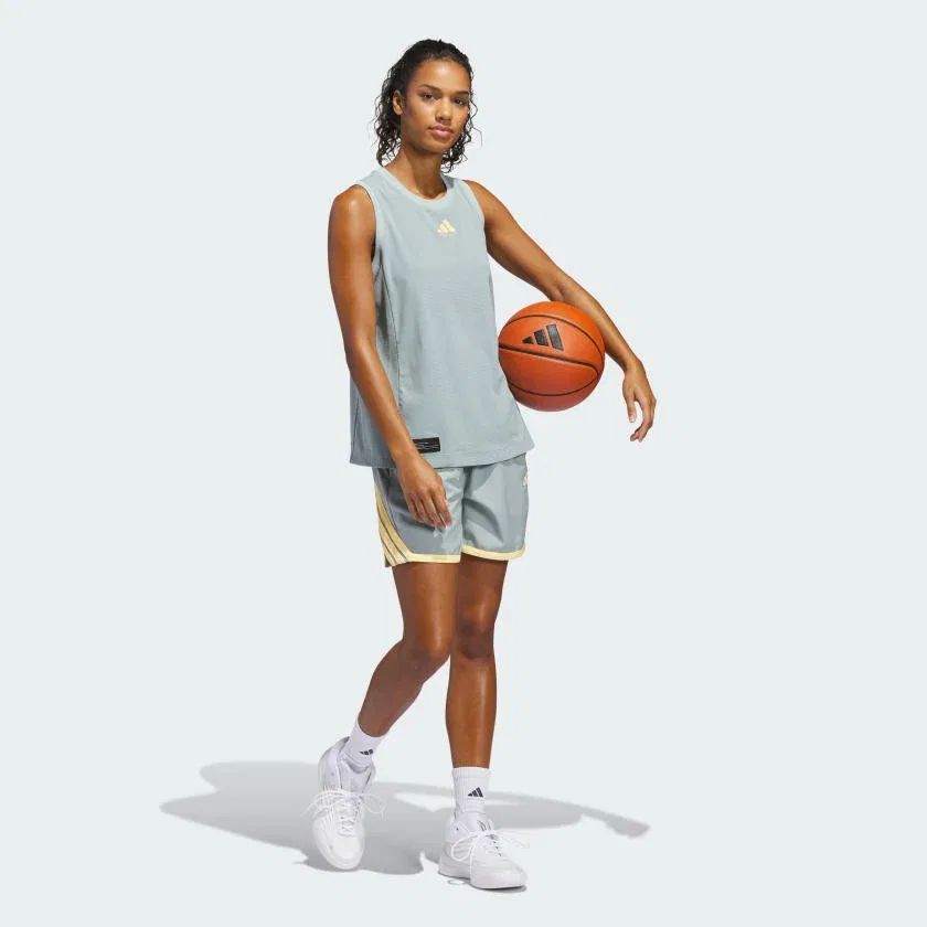 Женские спортивные шорты свободного кроя с технологией CLIMACOOL adidas, Black / White — фото 3