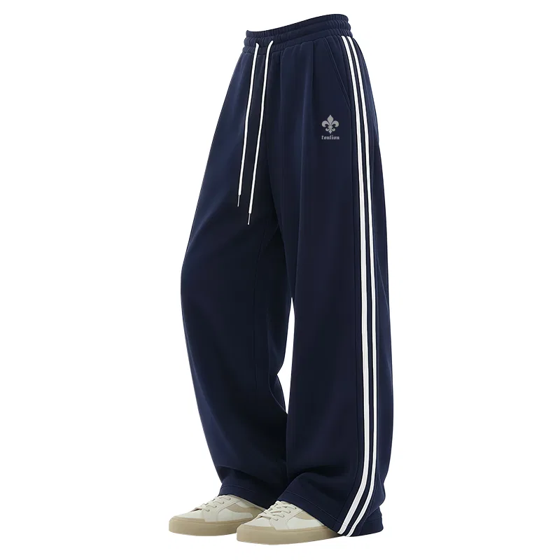 Детские спортивные штаны с контрастными лампасами, модель Color Blocked Side Stripe, Tonlion, Цвет: Темно-синий (Темно-серый)