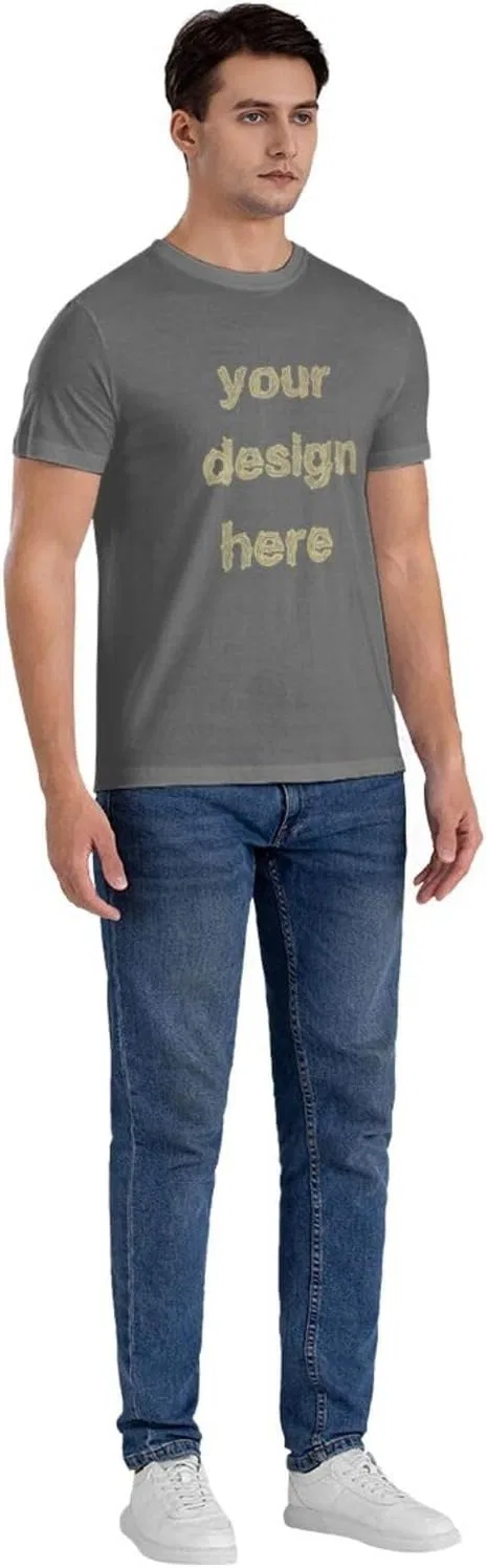 Мужская футболка приталенная Custom Shirts, Deep Heather — фото 3