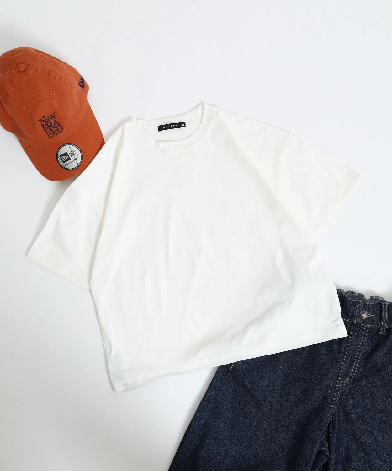 Детская футболка оверсайз с кулиской по низу FUNALIVE, Off White