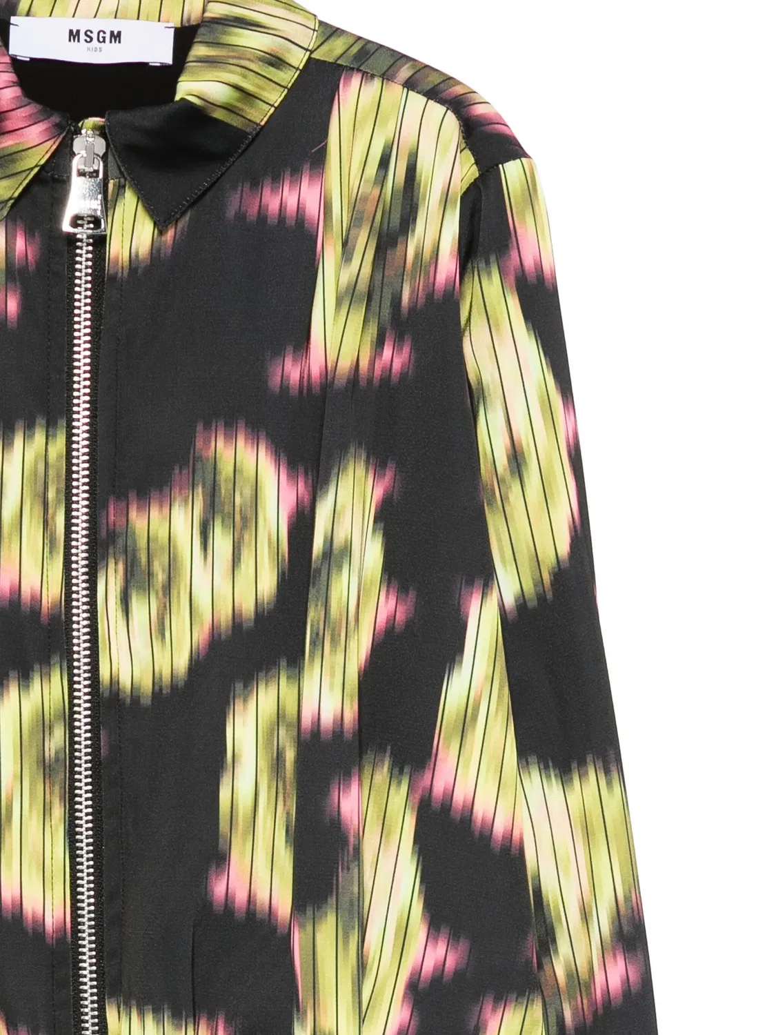 Платье с цветочным принтом и застежкой на молнии MSGM, черный — фото 2