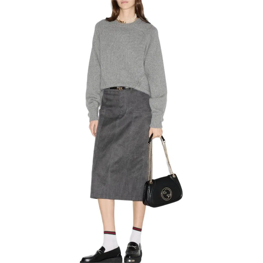 Женский свитер шерстяной GUCCI, Gray — фото 3