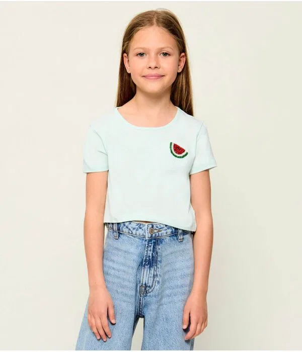 Детская футболка для девочек с коротким рукавом Guess, Menta