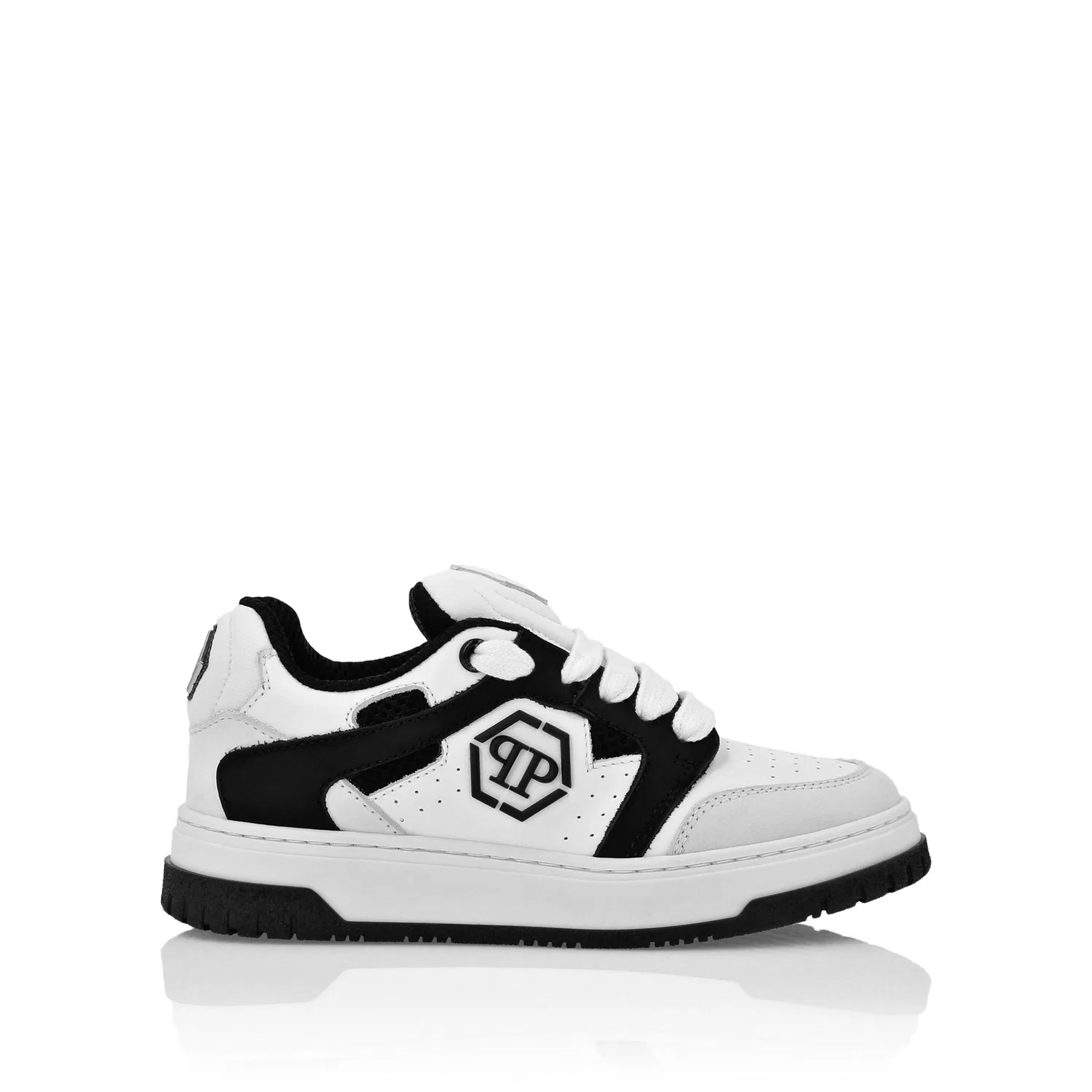 Детские кроссовки низкие Philipp Plein, White/Black — фото 3