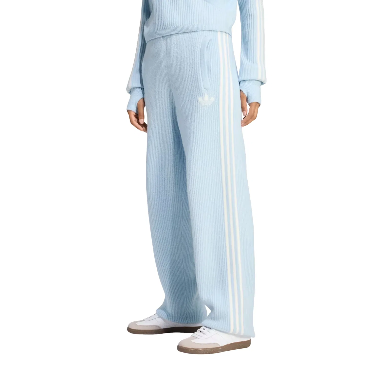 Женские брюки Jennie Knitted Loose Pants Asia Sizing 'Wonder Blue' adidas, Wonder Blue — фото 2