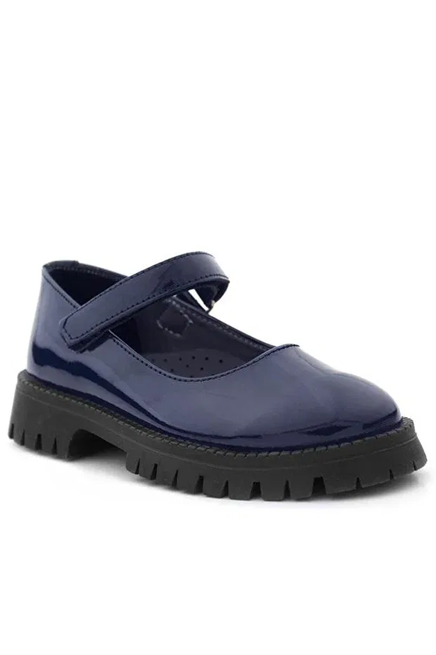 Детские балетки для девочек с ортопедической стелькой Rakerplus, Navy Blue — фото 3