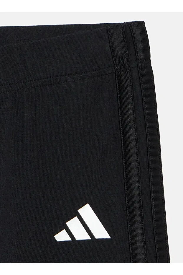 Детские леггинсы для девочек хлопковые Adidas, Black — фото 3