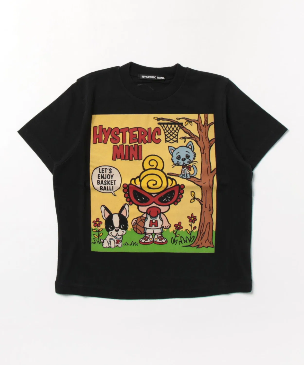 Детская футболка с принтом HOOPS BIG HYSTERIC MINI, Black