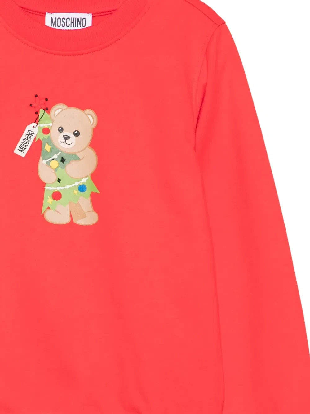 Толстовка с принтом "плюшевый мишка" Moschino Kids, красный — фото 3