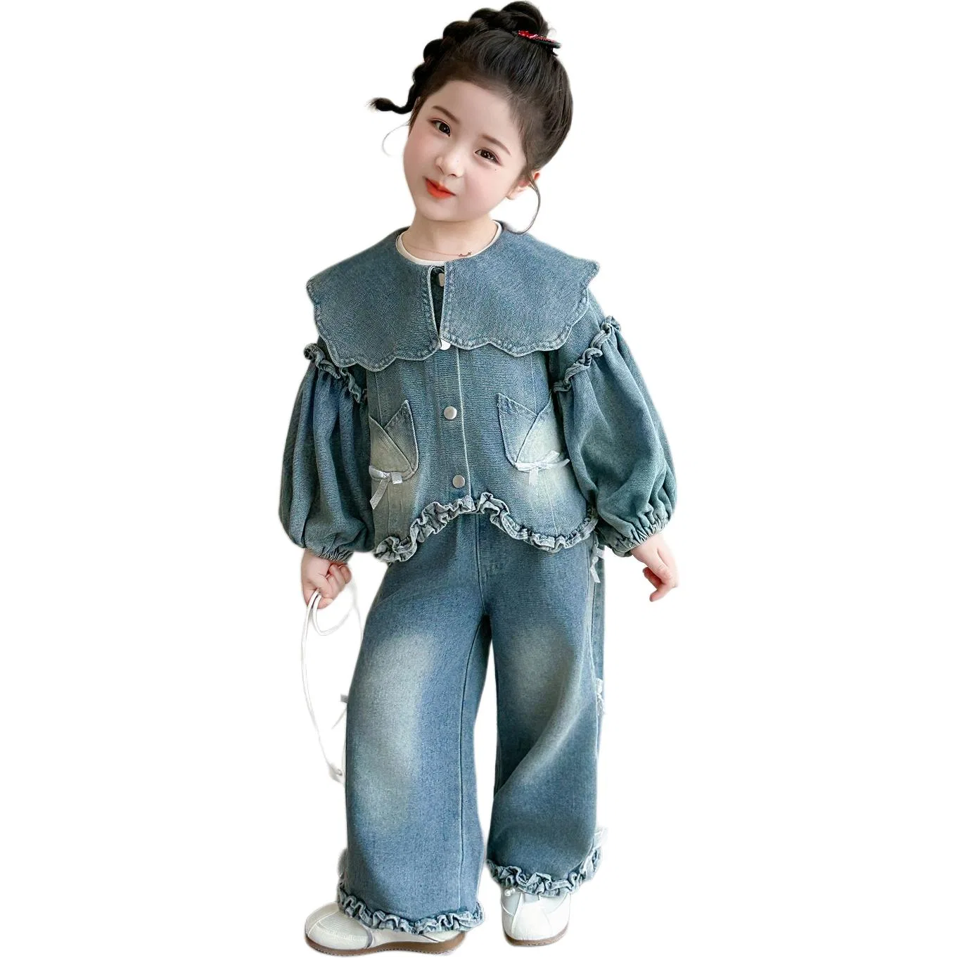 Детский спортивный костюм из денима MADALLO, Denim