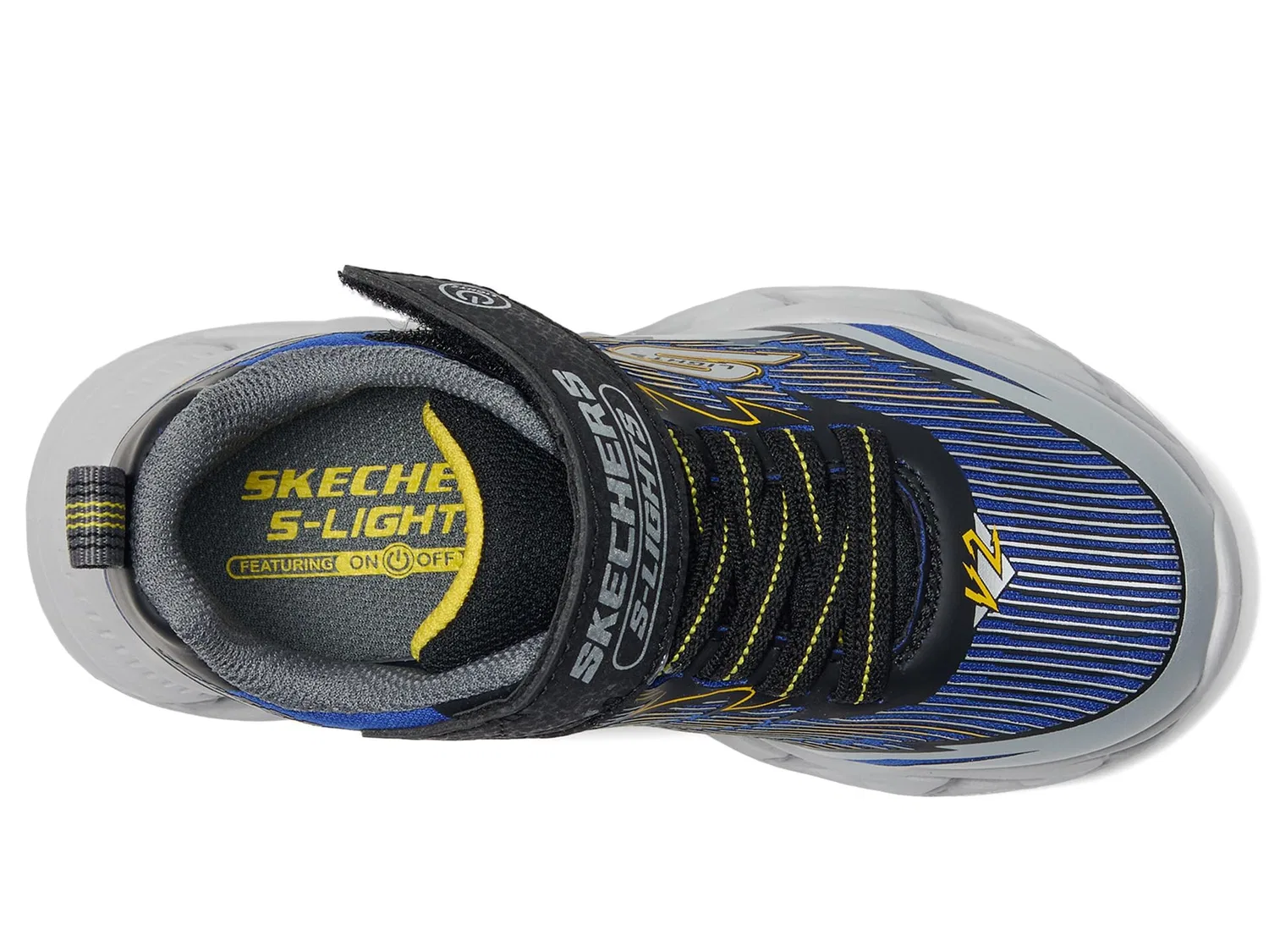 Детские кроссовки для мальчиков с подсветкой Vortex 2.0 Skechers, Silver Black — фото 2