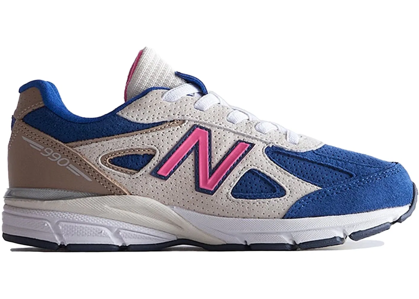 Детские кроссовки Lifestyle New Balance 990v4, Tan/Navy/Pink