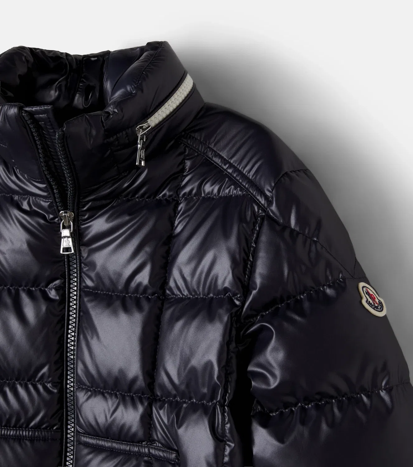 Легкая куртка стеганая пуховая Rocco Moncler Enfant, синий — фото 4