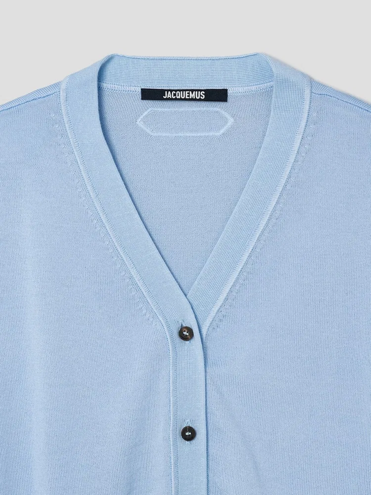 Кардиган свободный силуэт Le Cardigan J JACQUEMUS, Pale Blue — фото 3