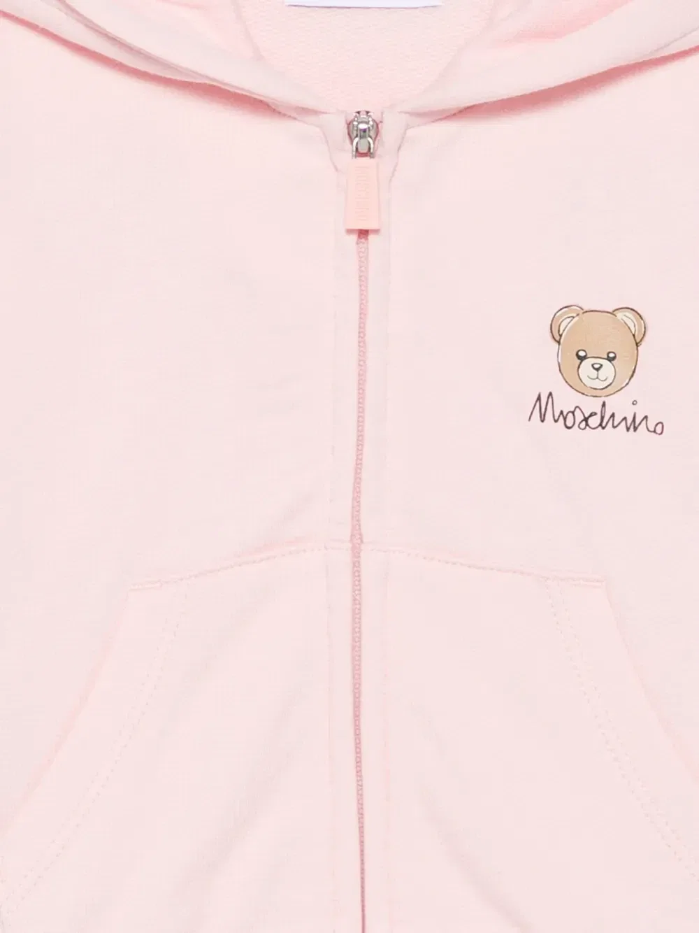 Толстовка на молнии с Мишкой Moschino Kids, розовый — фото 3