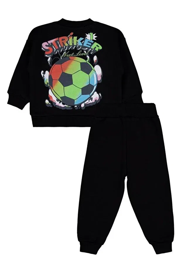 Детский спортивный костюм для мальчиков с принтом Football ball Civil Boys, Black — фото 3