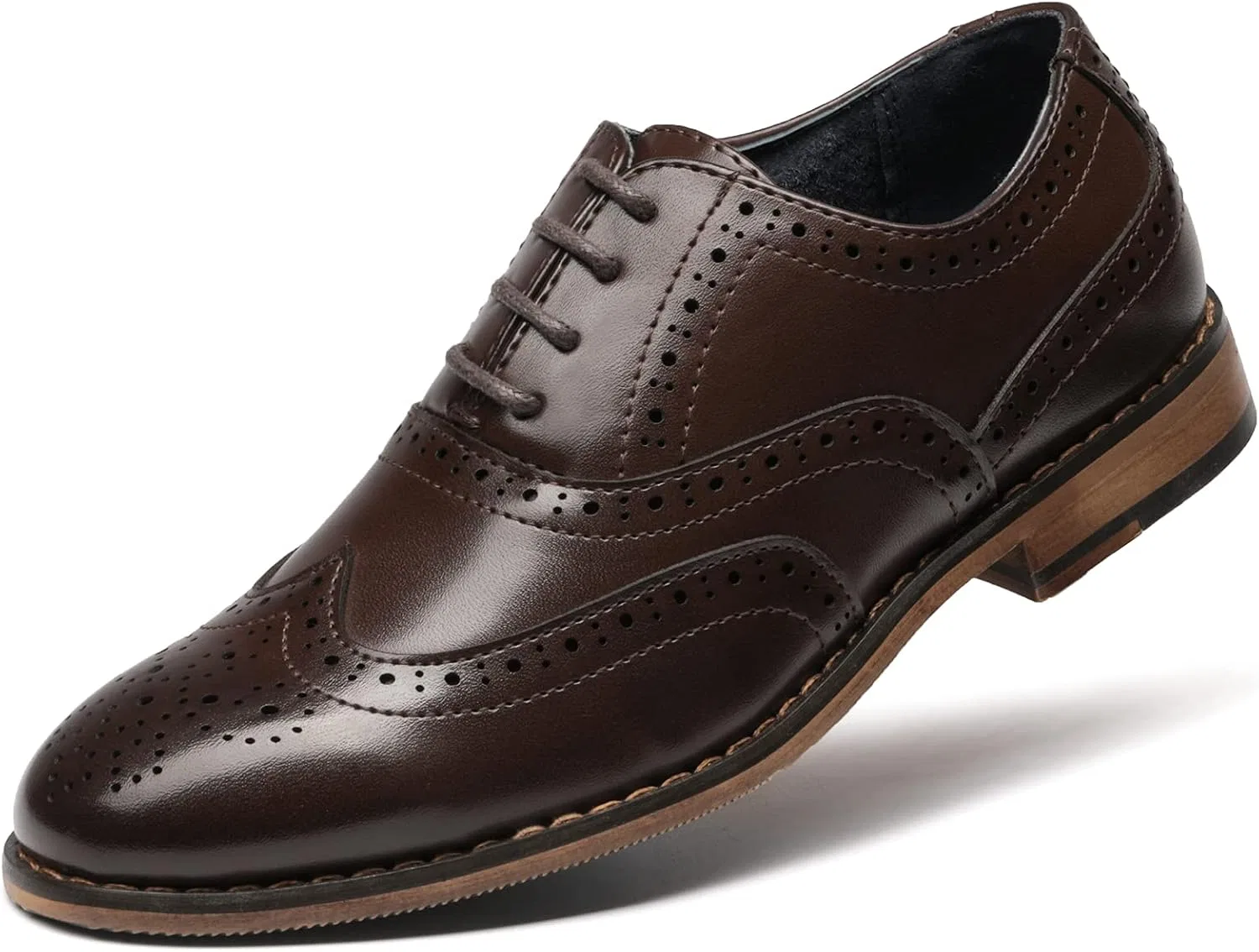 Детские оксфорды с принтом Prince-K2 Bruno Marc, Dark Brown