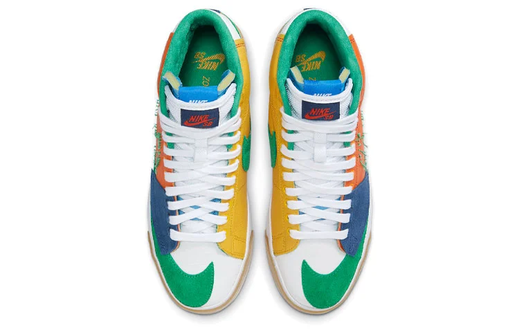 Кроссовки Nike SB Zoom Blazer Mid Edge, оранжевый/желтый — фото 4