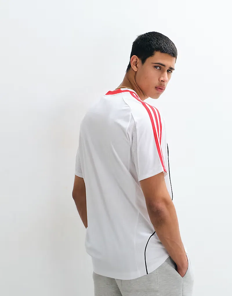 Футболка teamgeist Adidas Originals, белый/красный — фото 3