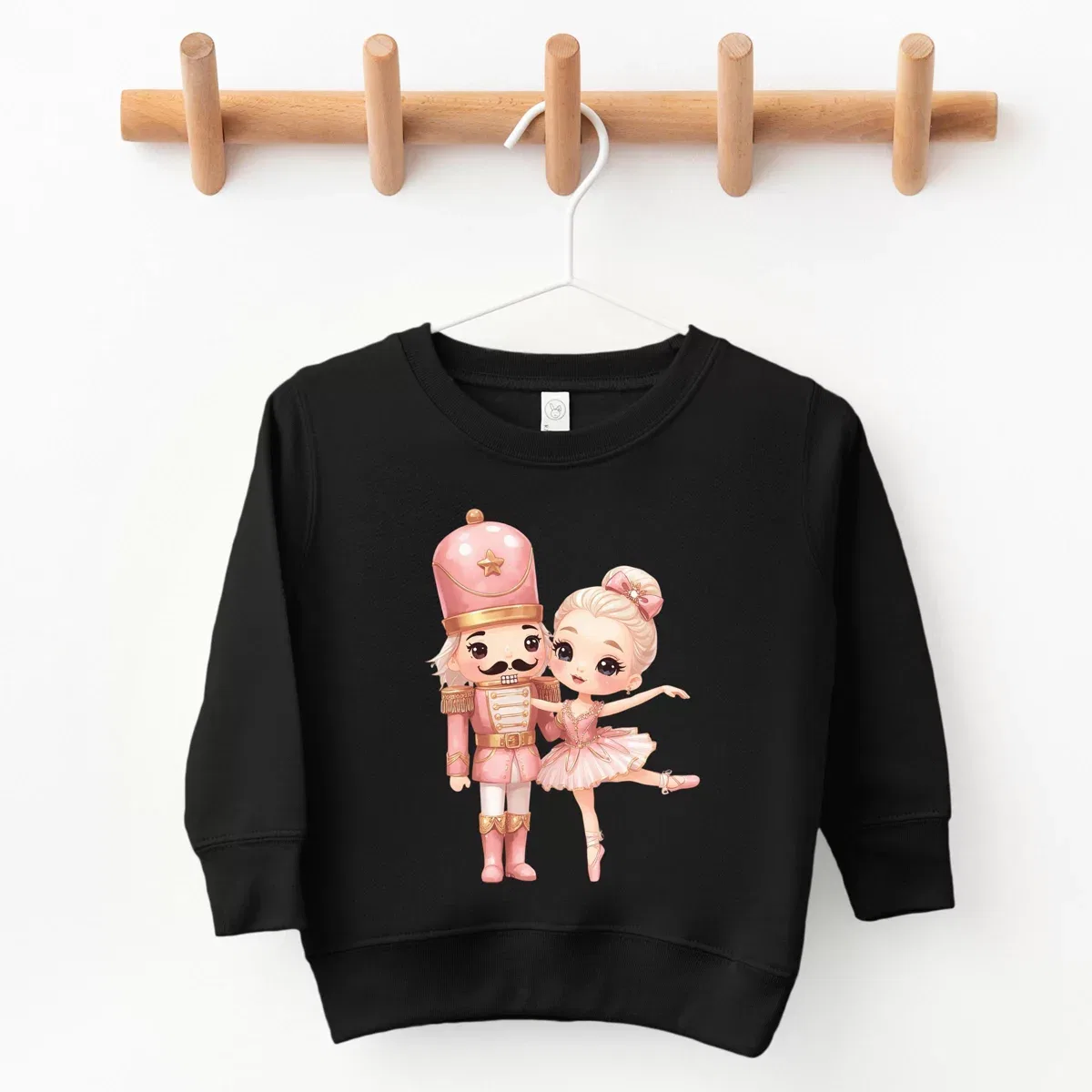 Детский свитшот для девочек с принтом Pink Nutcracker Ballerina The Juniper Shop, Pink — фото 2