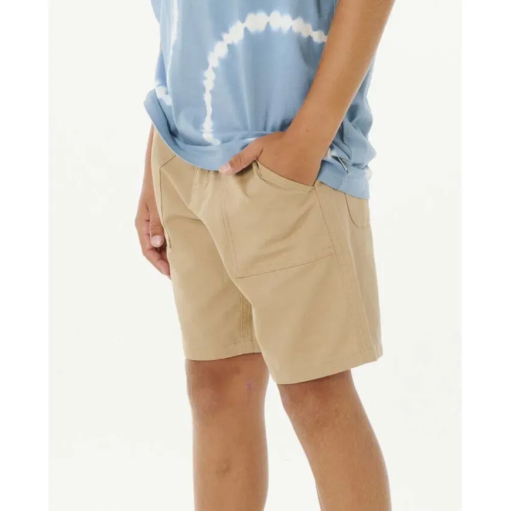 Детские шорты для мальчиков хлопковые Hyped Canvas Rip curl, Beige — фото 3