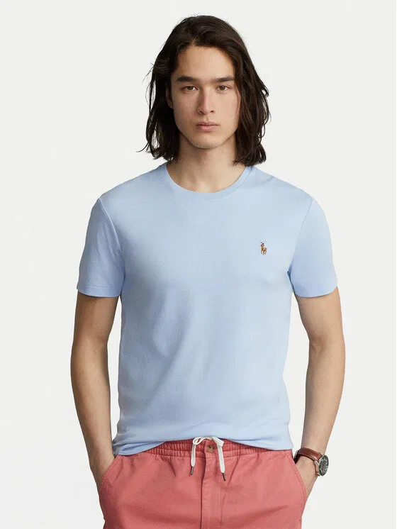 Футболка slim fit Classics Polo Ralph Lauren, светло-голубой