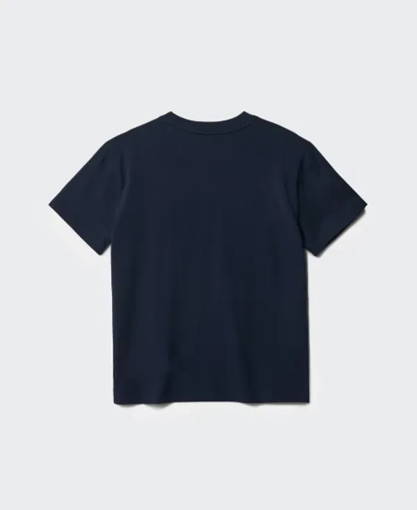 Футболка с круглым вырезом, свободная, Musinsa Standard Kids, Navy — фото 4