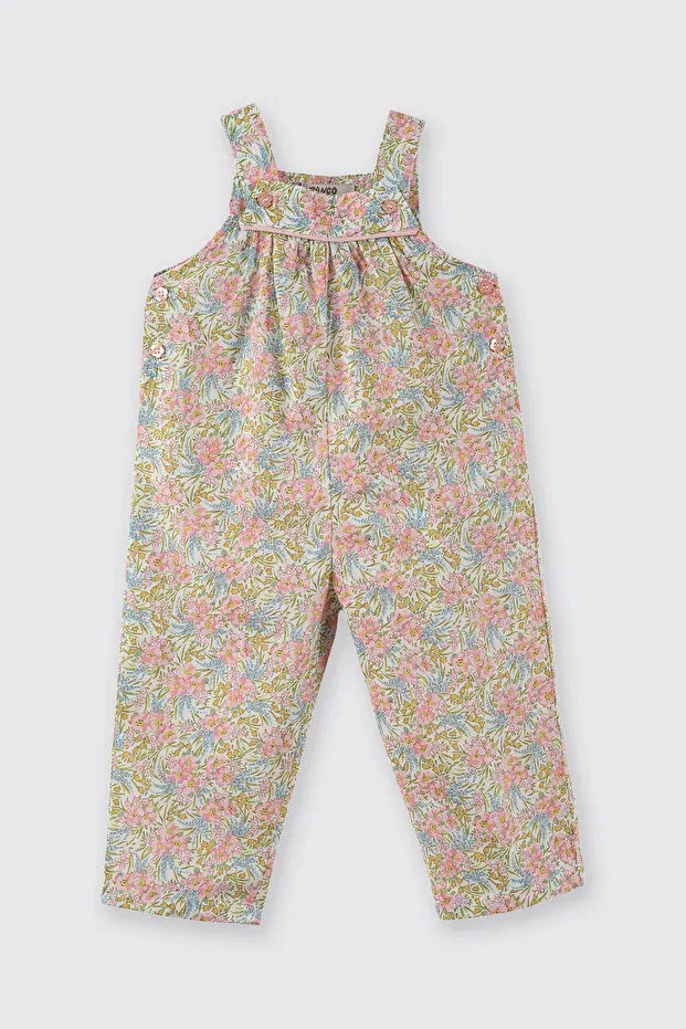 Детский комбинезон для девочек с принтом Liberty Fabric Floral Made With Liberty Fabric, Powder