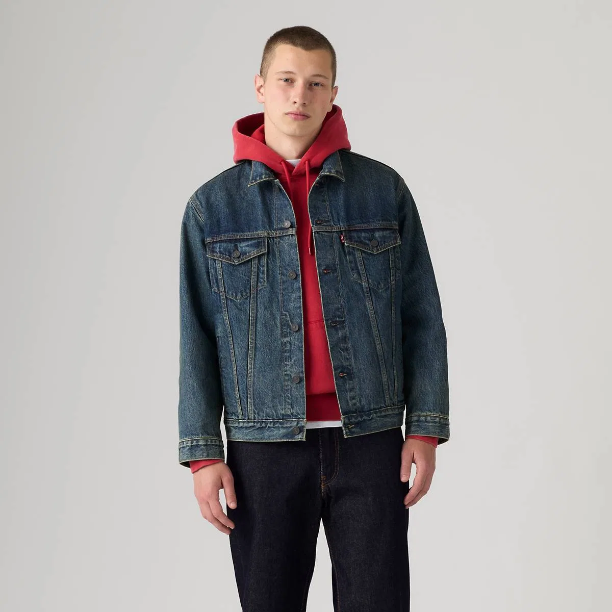 Свободная куртка дальнобойщика Levi's, Selvedge Dark Mid Night - Dark Wash — фото 3