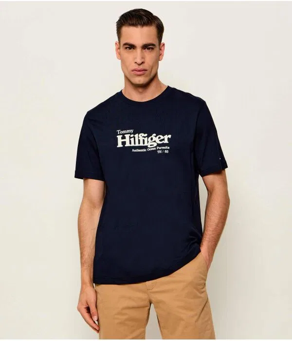 Мужская футболка хлопковая Tommy Hilfiger, Blu Marino