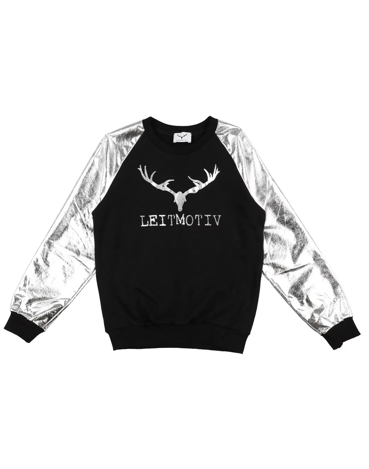 Детское худи для девочек с флисом Leitmotiv, черный