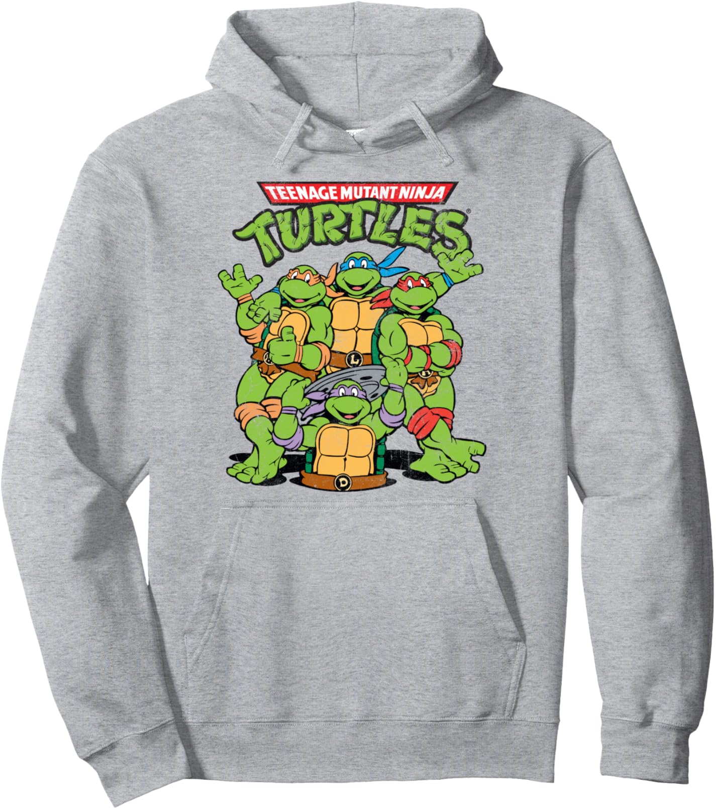 

Худи Teenage Mutant Ninja Turtles Classic Retro Logo, серый вереск