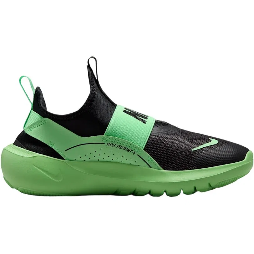 Детские кроссовки для бега Flex Runner 4 Nike, Black/Iridescent Green/Black — фото 3