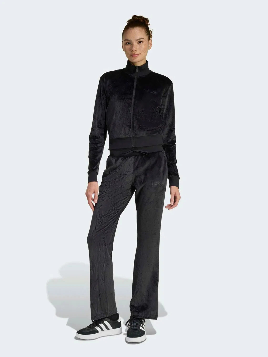Спортивный костюм велюровый Glam Teamsport adidas, черный
