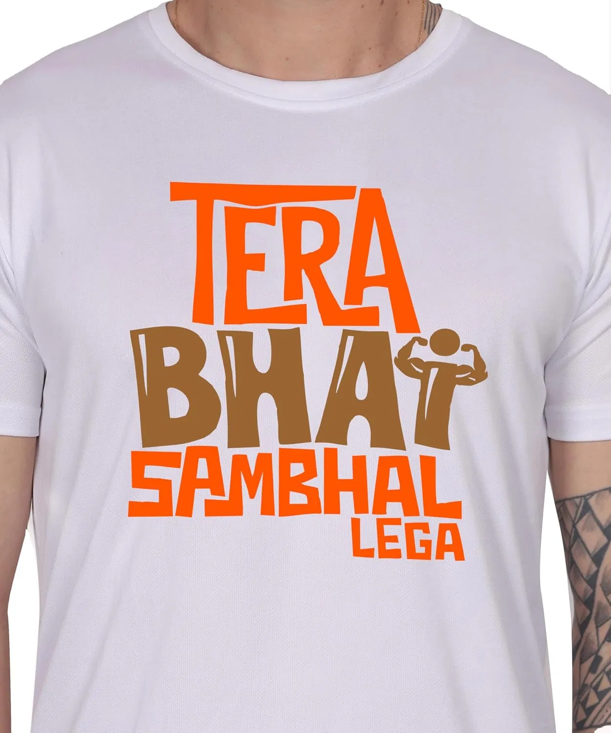Мужская футболка с принтом Regular Fit Generic, White — фото 3
