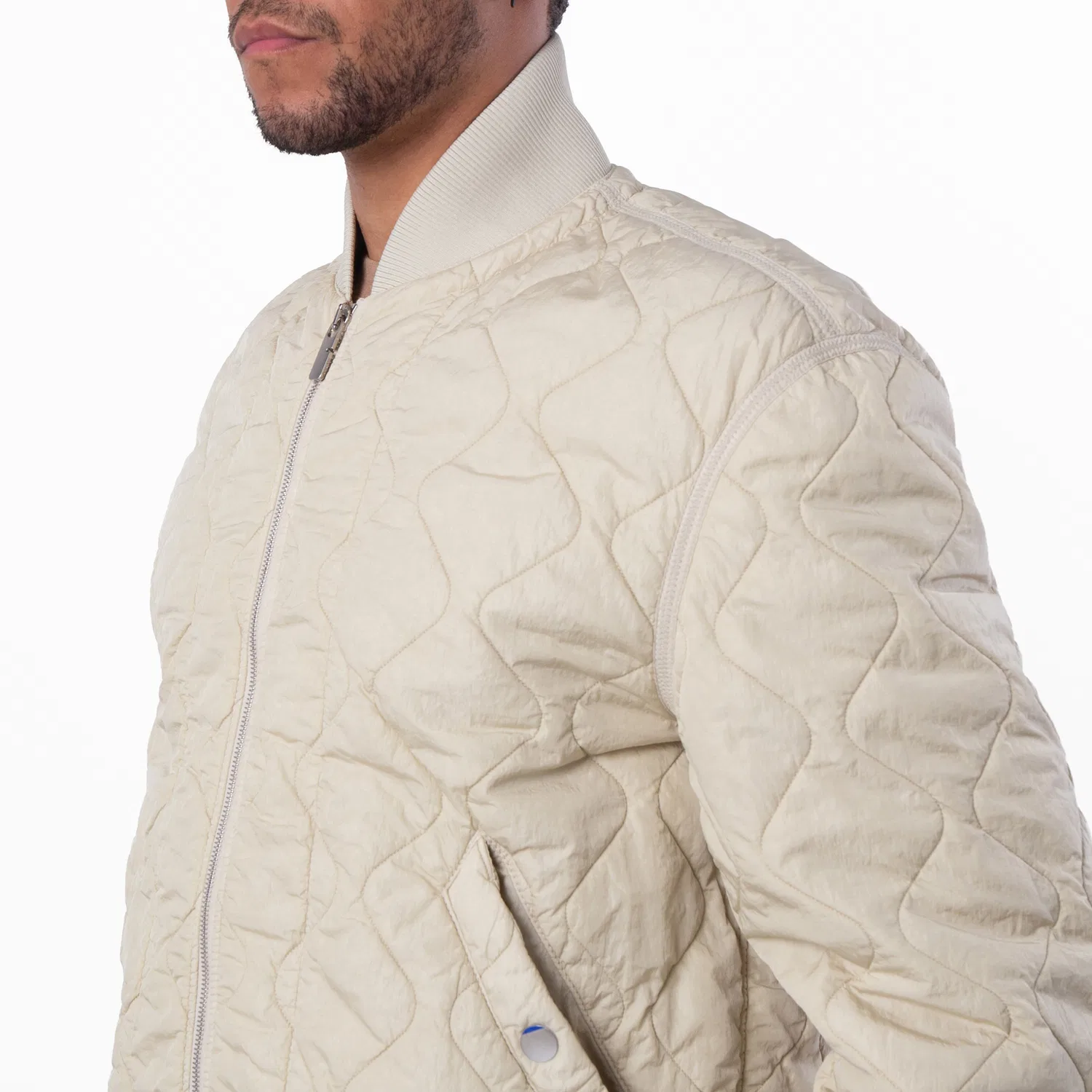 Куртка-бомбер стеганая нейлоновая Quilted Nylon Bomber Jacket Burberry, Soap — фото 2