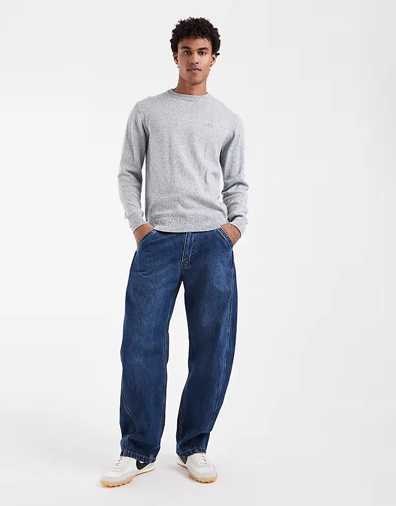 Легкий вязаный свитер Levi's серого меланжевого — фото 3