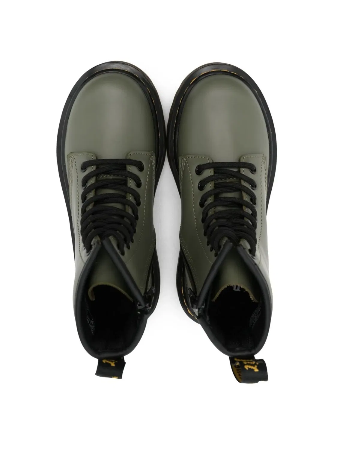 Детские ботинки 1460 зеленые Dr. Martens, зеленый — фото 3